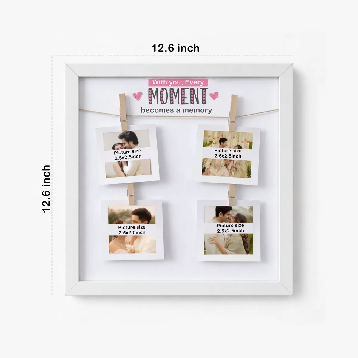 TimelessString MDF Photo Frame - White media 4