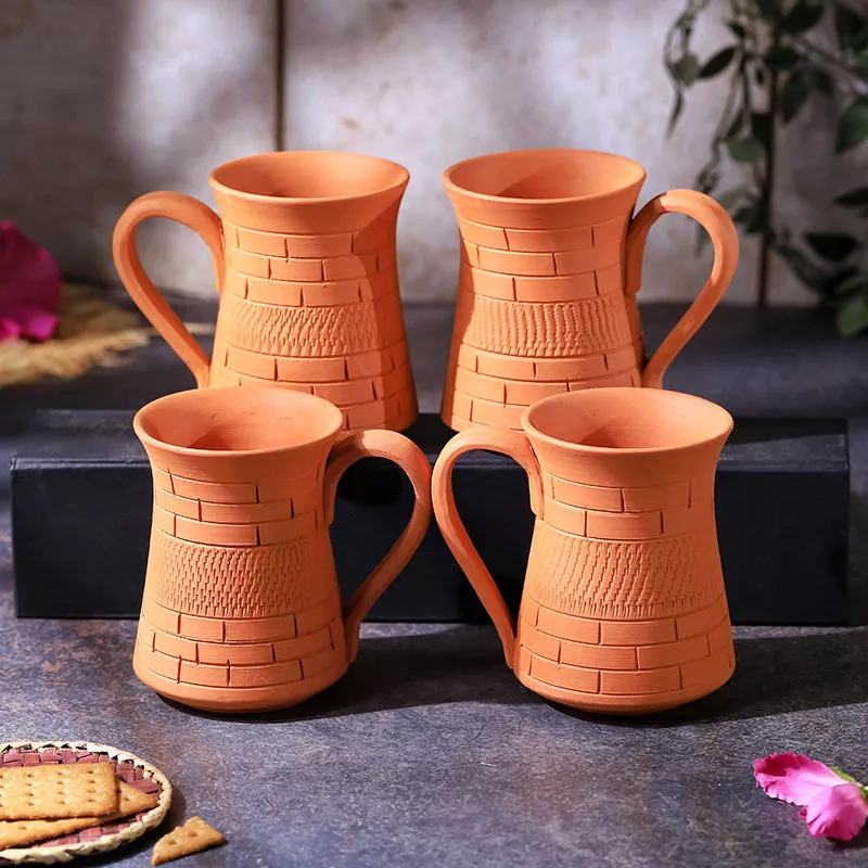 Smrithika Terracotta Coffee Mug (400 mL Each) - Set of Four media 4