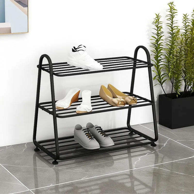 Shoehive 3-tier Metal Shoe Rack - Black media 1