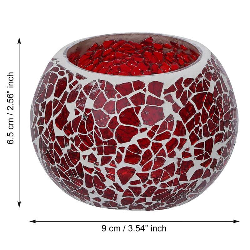 Sabaa Mosaic Tealight Candle Holder - Red media 4