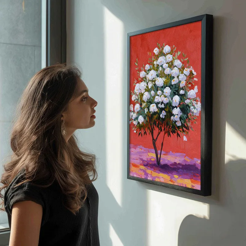 The Silent Orchard Canvas Wall Painting - Black Frame media 5