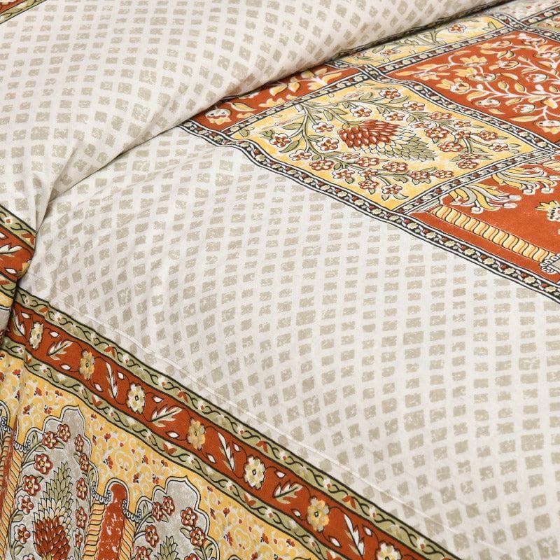 Parth Ethnic Cotton Bedsheet (Yellow) - 160 TC media 3
