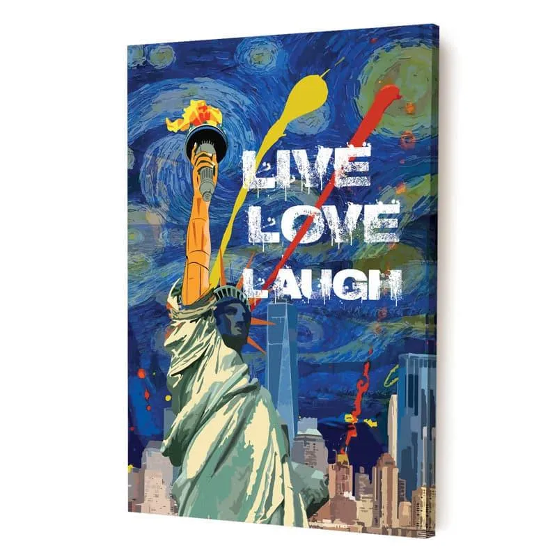 Live Love Laugh NYC Canvas Wall Painting media 4