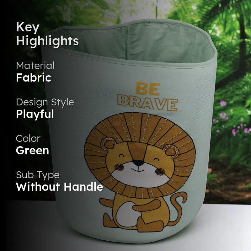 Leo Loom Organiser Fabric Basket - Lion Paw Collection media 2