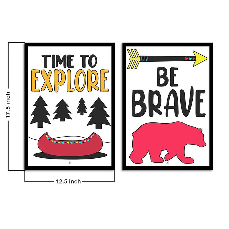 Time To Explore Wall Art - Set Of Two media 6