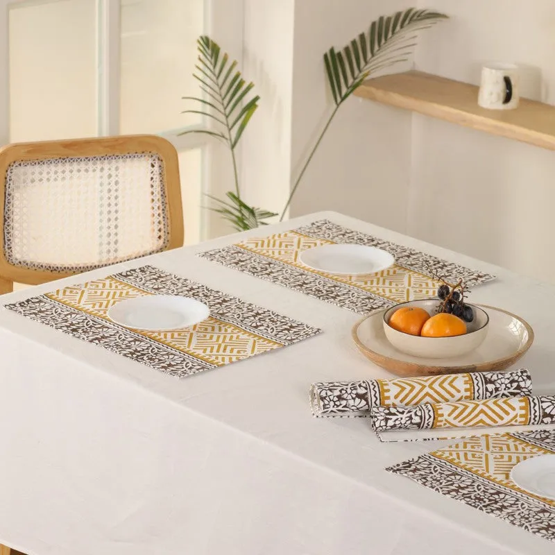 Linear Chic Canvas Table Mats - Set Of Four media 6