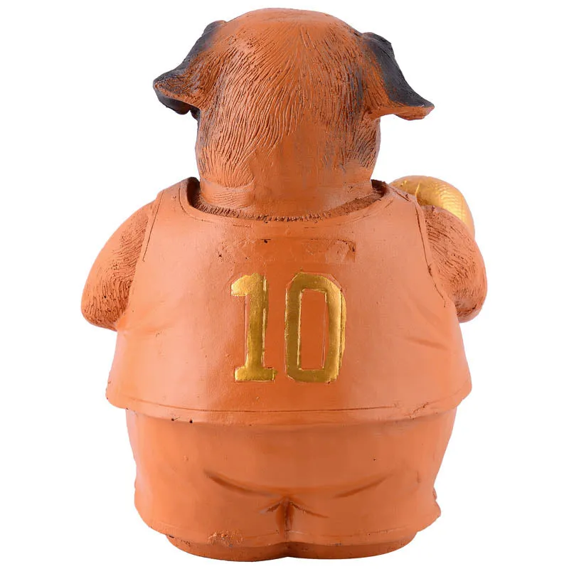 Dribble Dog Painted Polyresin Showpiece - Brown media 5