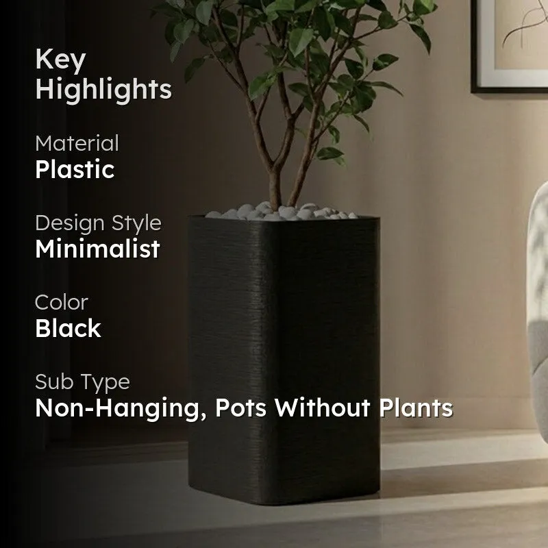 Evara Floor Planter - Black - 2
