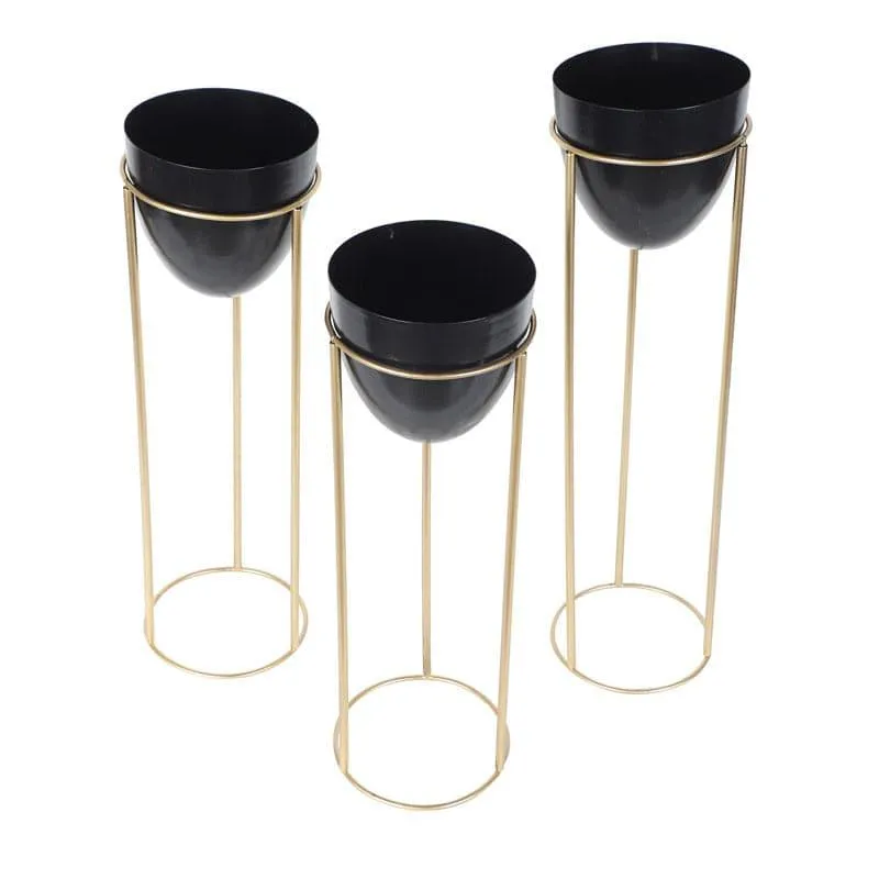 Kiromia Floor Planter (Black) - Set Of Three media 3