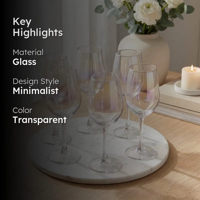 Nero Glass Wine & Champagne Glasses (310 mL Each) - Set Of Six media 2