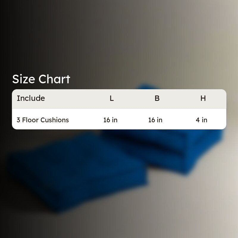 Tara Floor Cushion (Classic Blue) - Set Of Three media 8