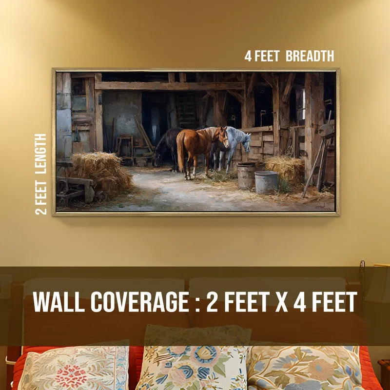Pastoral Canvas Wall Painting With Frame media 9
