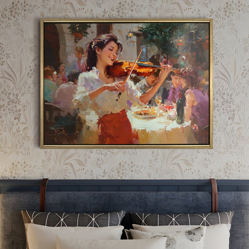 Violin Vibes Canvas Wall Painting With Frame media 5