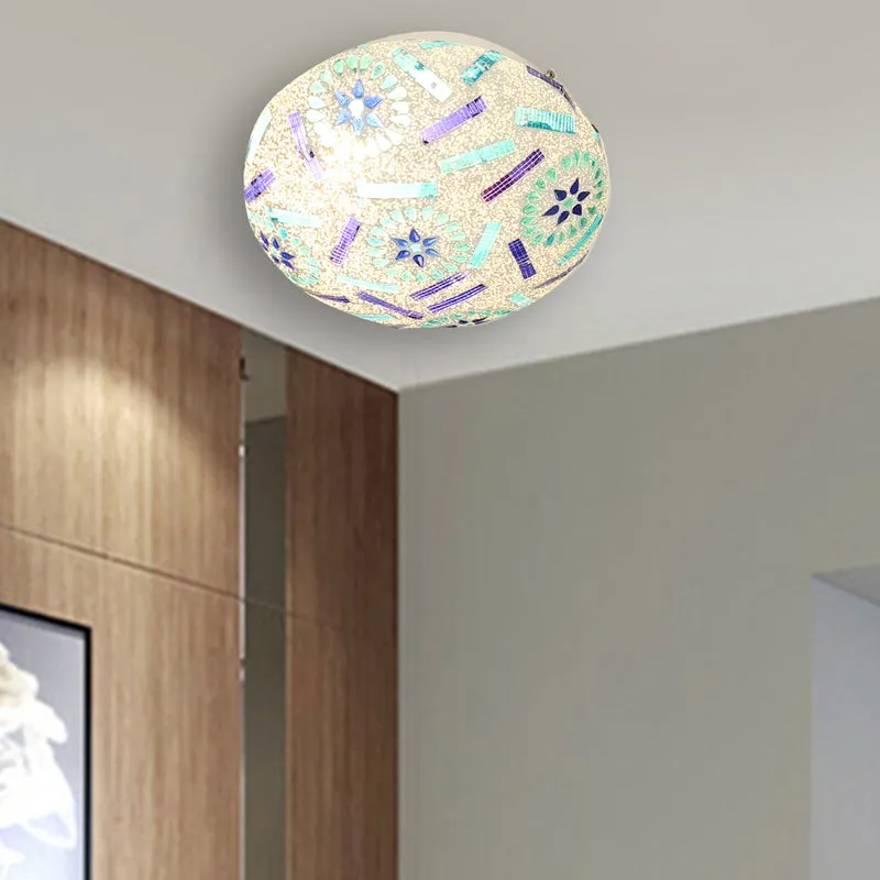 Orvix Flush Mount Glass Ceiling Lamp media 2