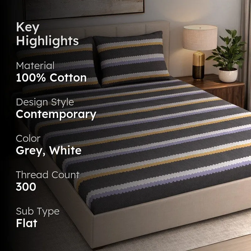 Soft Shapes Cotton Bedsheet - 300 TC media 2