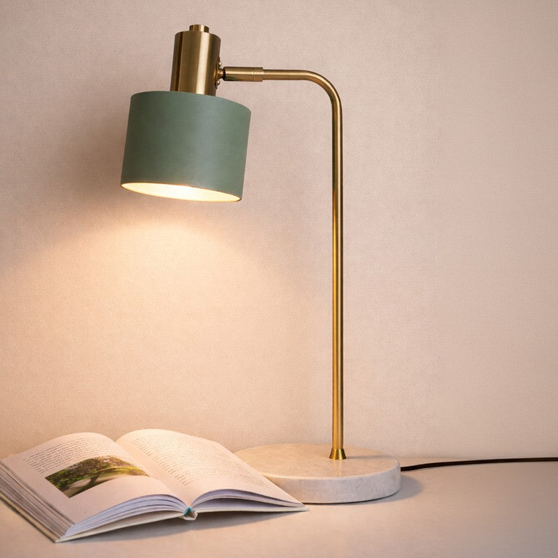 AarviDecor Alden Marble Table Lamp - Green