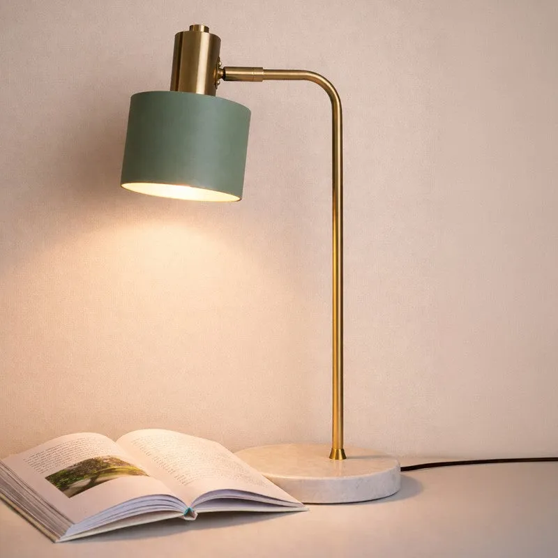 AarviDecor Alden Marble Table Lamp - Green media 1