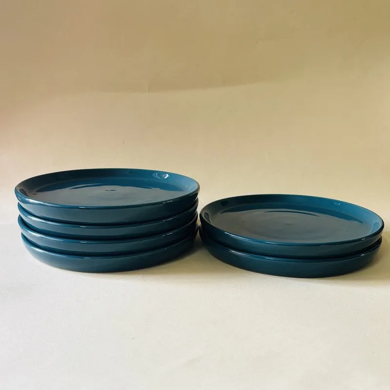 Ceramic Quarter Plate (Blue) - Set Of Six media 5
