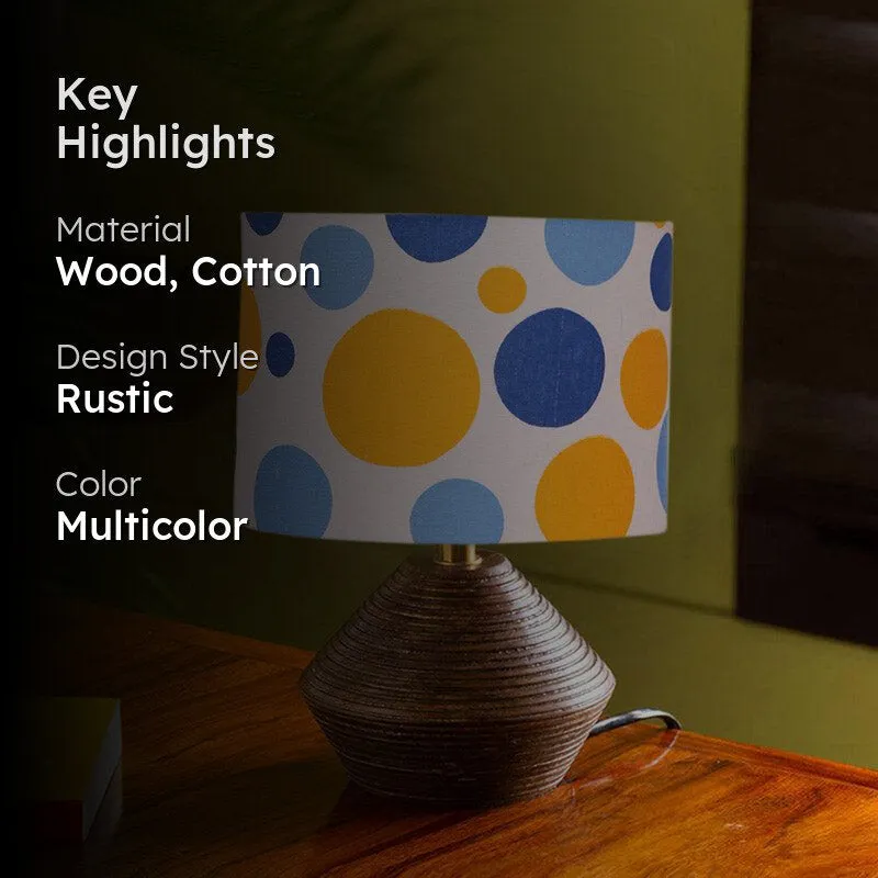 Yami Polka Wooden Table Lamp - Multicolor media 2
