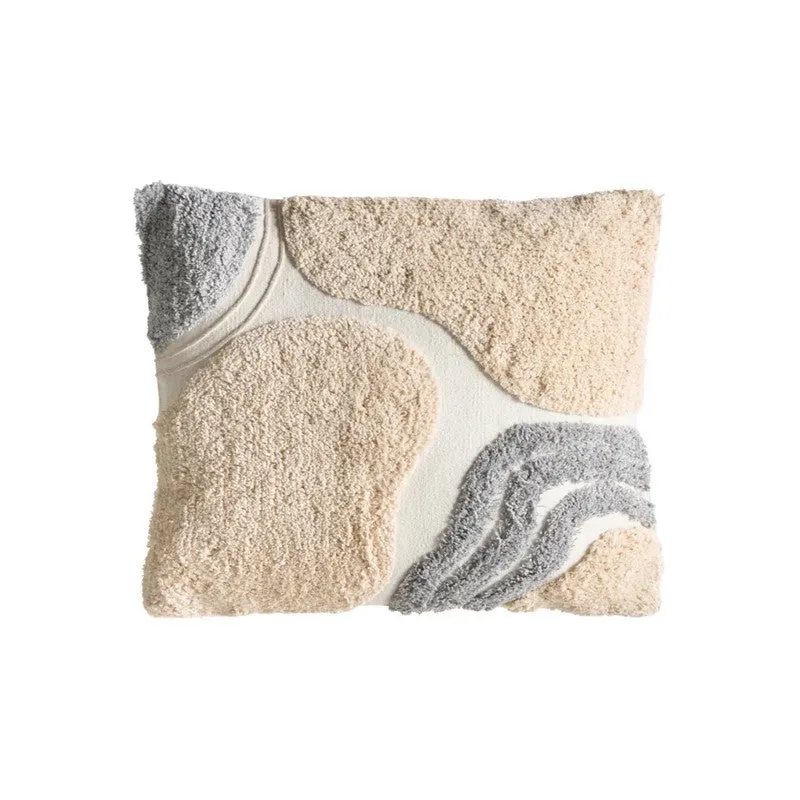 Soft Charm Tufted Cotton Cushion Cover (Grey) - Set of Three media 6