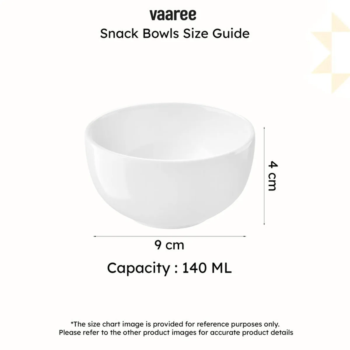 Circular Black Melamine Snack Bowls (140 mL Each) - Set of Six - 10