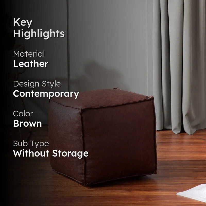 Clean Lines Pouffe - Brown media 2