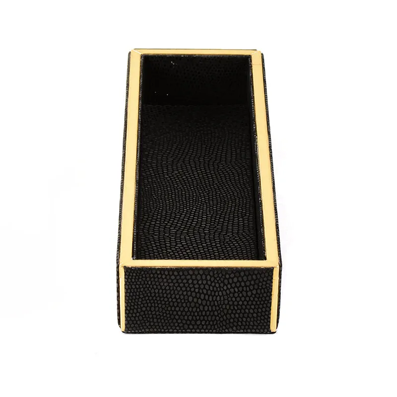 Tisquo Faux Leather Cutlery Tray - Black media 4