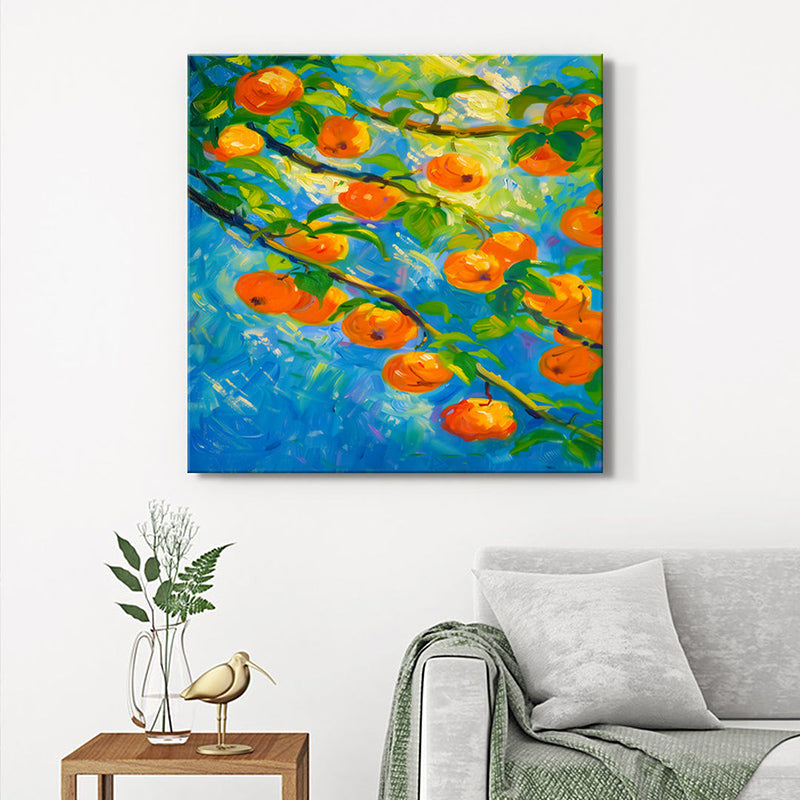 Orange Orchard Poly Canvas Wall Painting