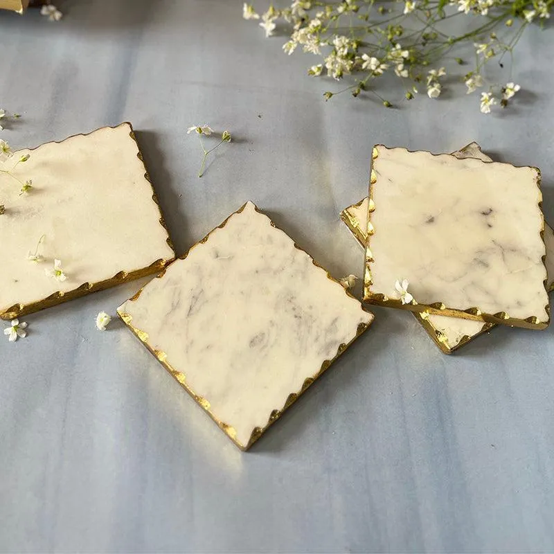 Verve Luxe Agate Coaster (White) - Set Of Four media 4
