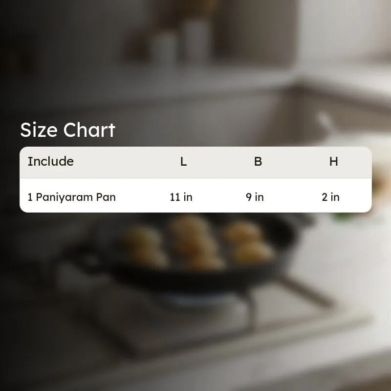Loha Pod Cast Iron Paniyaram Pan - 22 cm media 8