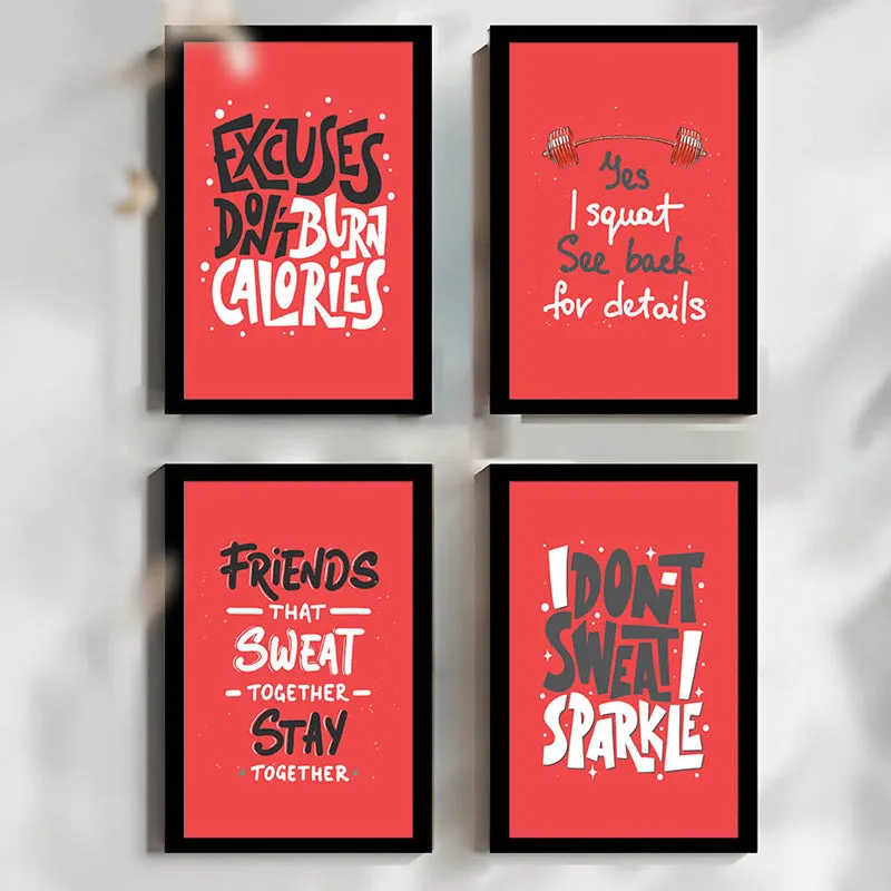 Workout Motivation Wall Art - Set Of Four media 5