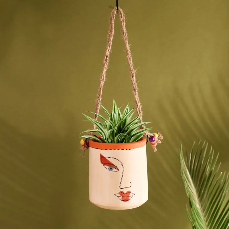 Liza Handpainted Terracotta Planter media 3