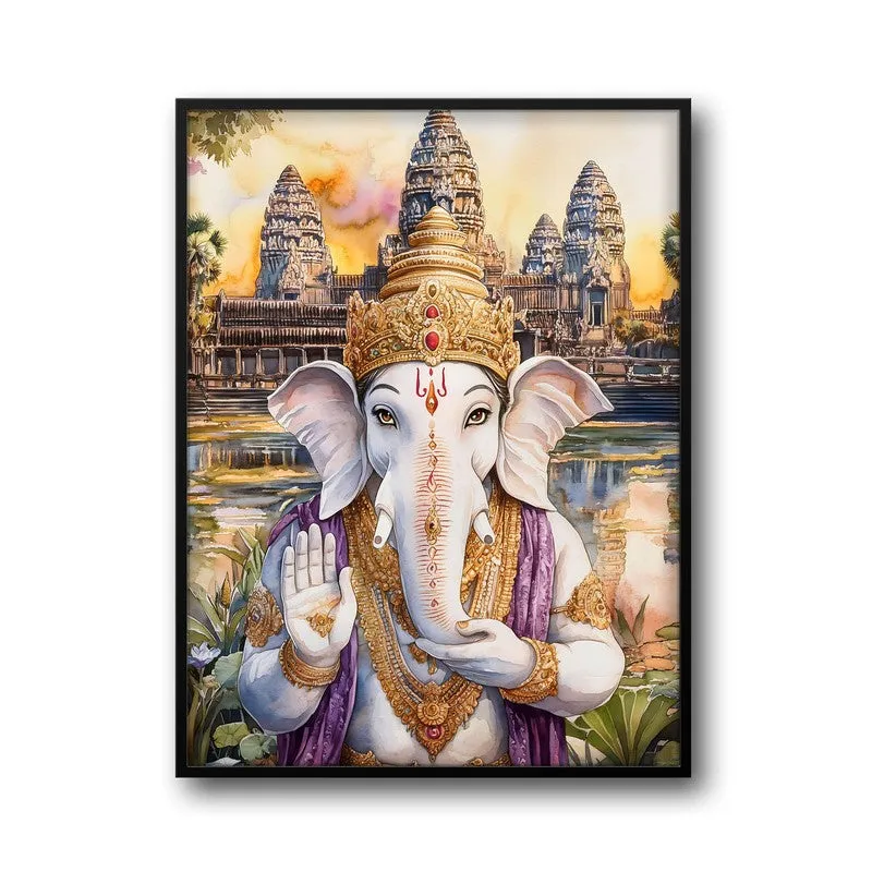 Mangalamurti Spiritual Archival Paper Wall Painting With Frame - Black media 5