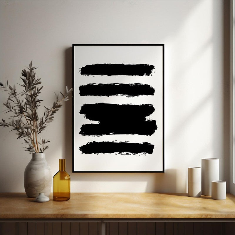 Doodle In Ink Framed Canvas Wall Painting media 5