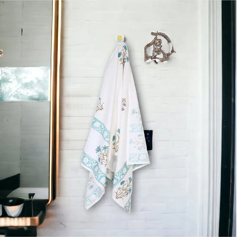 Arviya Floral Waffle Bath Towel media 1