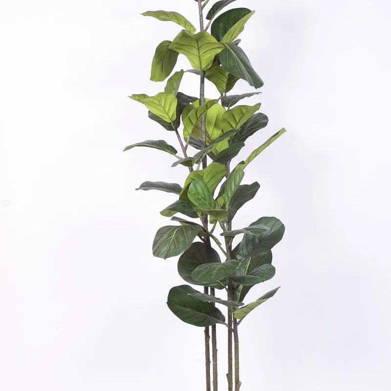 Majestic Fiddle Leaf Fig Artificial Plant With Black Plastic Pot media 5