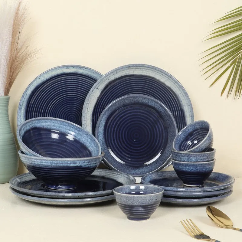 Rasoi Royale Dinner Set (Blue) - 14 Piece Set media 1