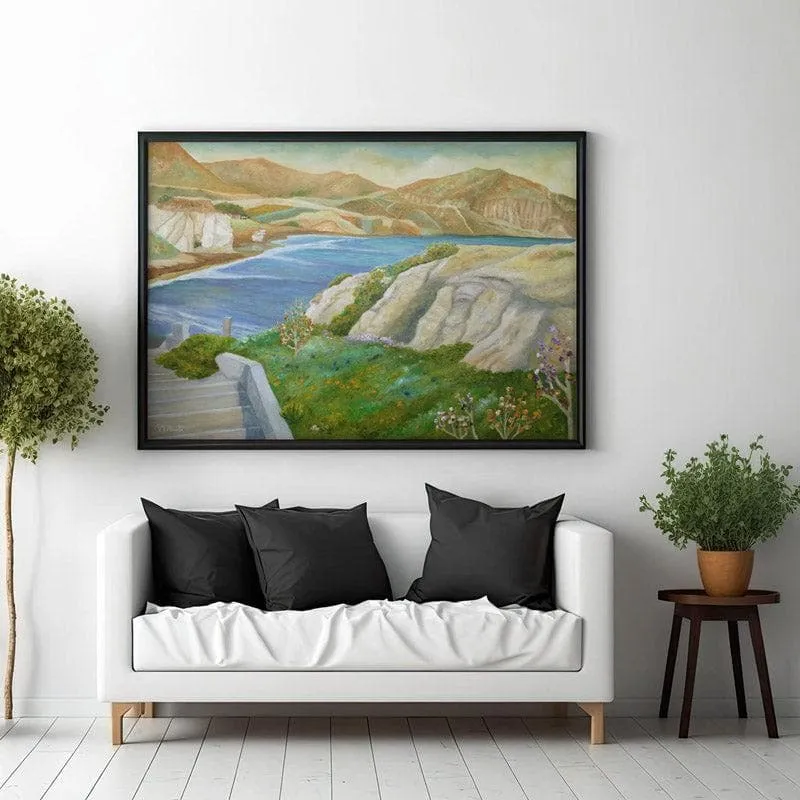 Springing Down The Shore Canvas Wall Painting - Black Frame media 3