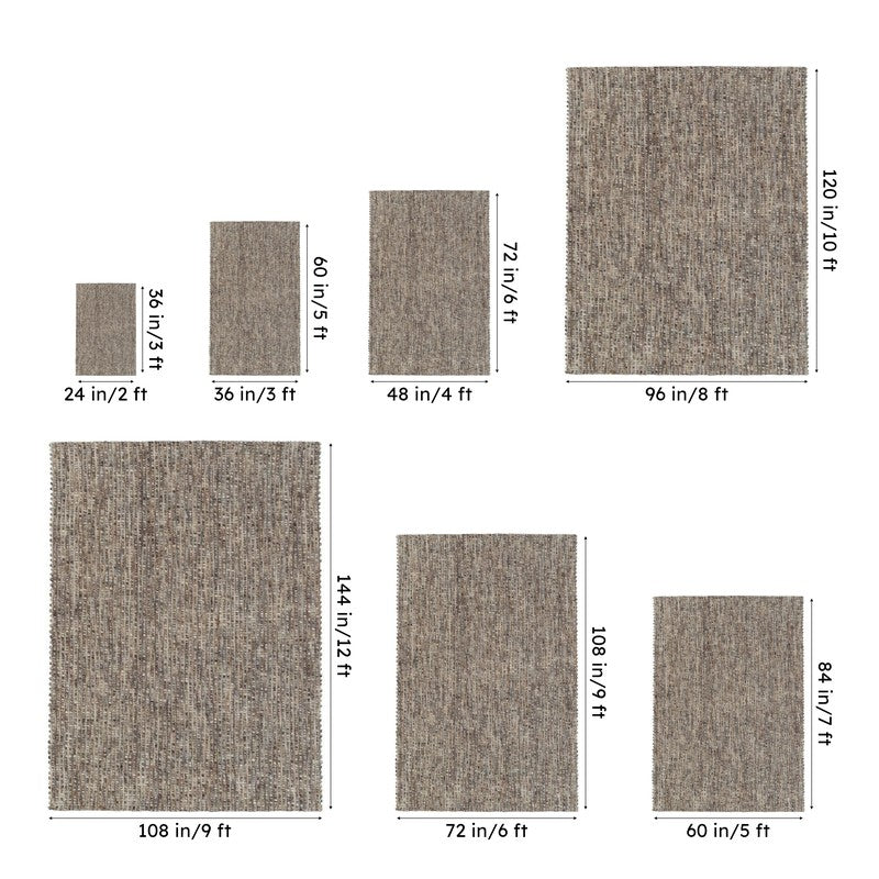 Artistry Threads Hand Woven Wool Rug - Brown media 13