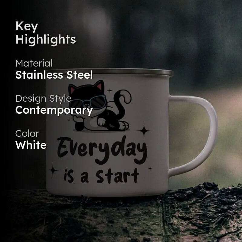 Cat Stainless Steel Coffee Mug (330 mL) media 2