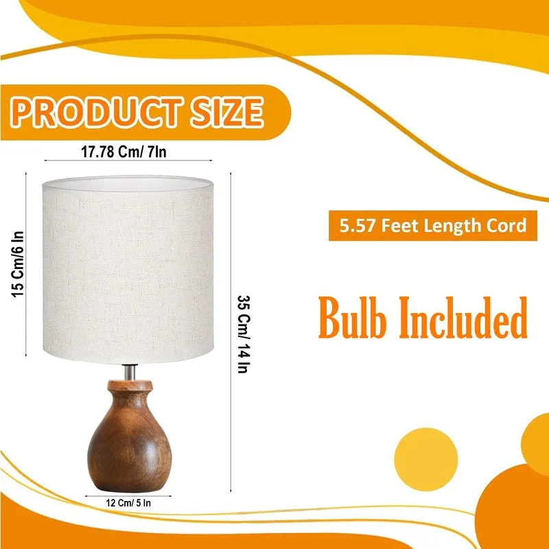 MinimalRadiance Wooden Table Lamp - White media 10
