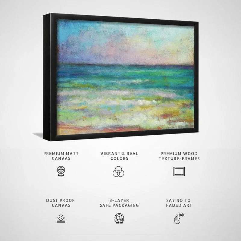 Waiting For Sunset Canvas Wall Painting - Black Frame media 5