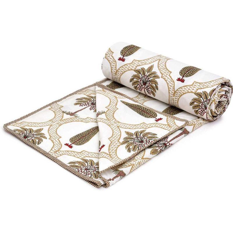 Zenith Ethnic Reversible Cotton Dohar (Brown & White)  - 180 GSM media 3