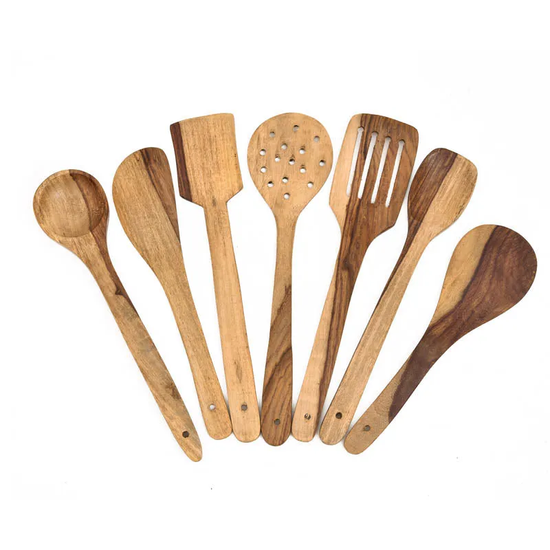 Rowena Wood Kitchen Utensil Set - Seven Piece Set media 3