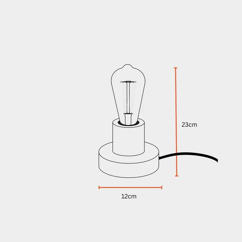 Fig Living Naked Bulb Glass Table Lamp - Brown media 12