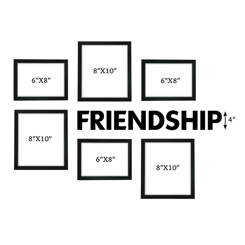 Frozen in Time "Friendship" Synthetic Photo Frame - Seven Piece Set media 7