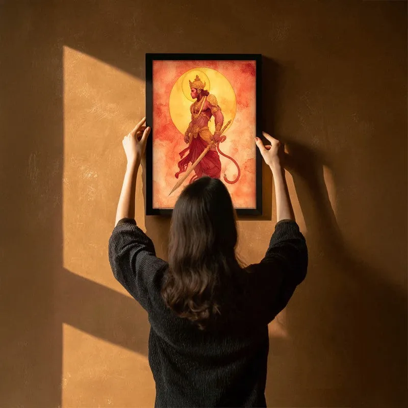 Divine Strength Sri Hanuman I Archival Paper Wall Art media 6