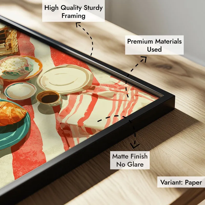 Scarlet Spread Canvas Wall Painting - Black Frame media 6