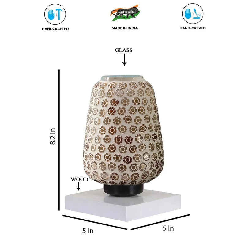 Prismyre Glass Table Lamp With Wooden Base - Multicolor media 9