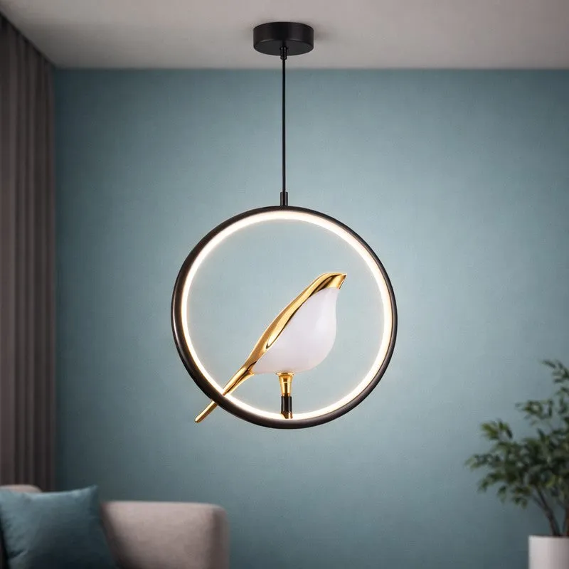 Halo Bird Metal Ceiling Lamp media 1